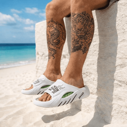 The Southern Atelier - Aztec Orthopaedic Massage Slides with Anti-Slip Recycled Sole for All-Day Comfort - The Southern AtelierSKU_1784316902592_609