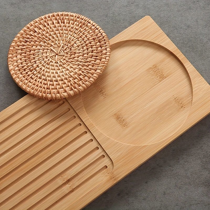The Southern Atelier – Bamboo Tea Tray with Sculptural Elegance for Timeless Spaces - The Southern AtelierSKU_1775909299664_778