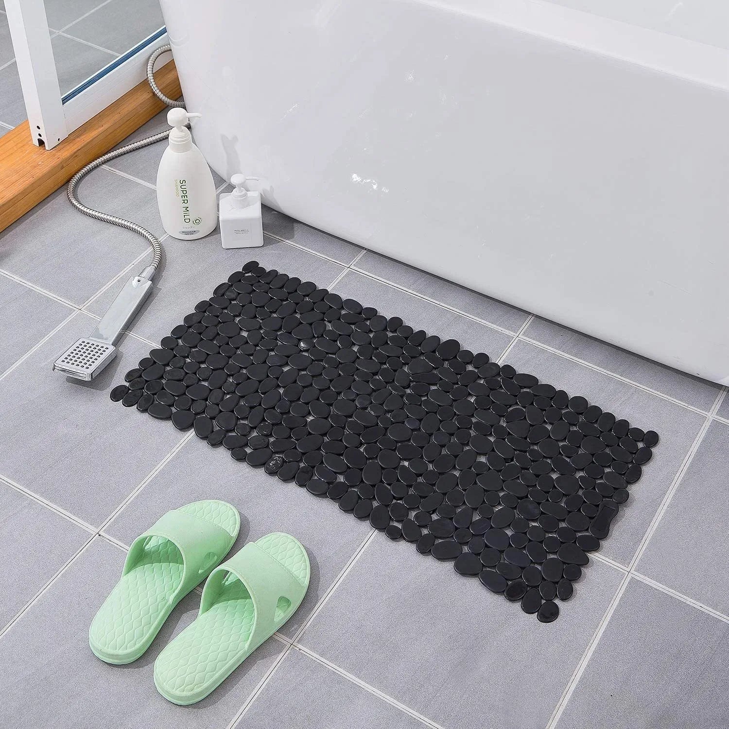 The Southern Atelier – BPA-Free Pebble Bath Mat in Soft Grey – for Serene Spaces - The Southern AtelierSKU_1775909276329_867