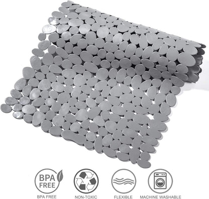The Southern Atelier – BPA-Free Pebble Bath Mat in Soft Grey – for Serene Spaces - The Southern AtelierSKU_1775909276329_867