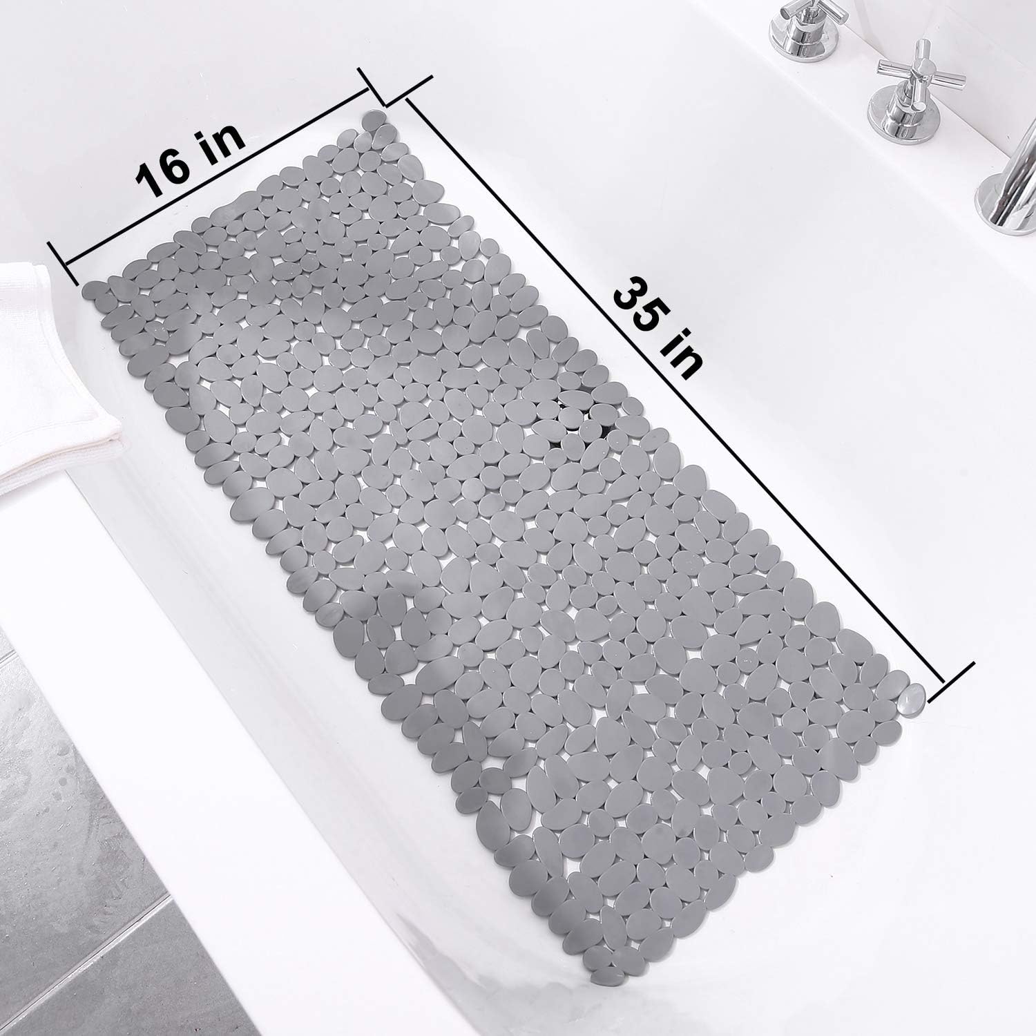 The Southern Atelier – BPA-Free Pebble Bath Mat in Soft Grey – for Serene Spaces - The Southern AtelierSKU_1775909276329_867
