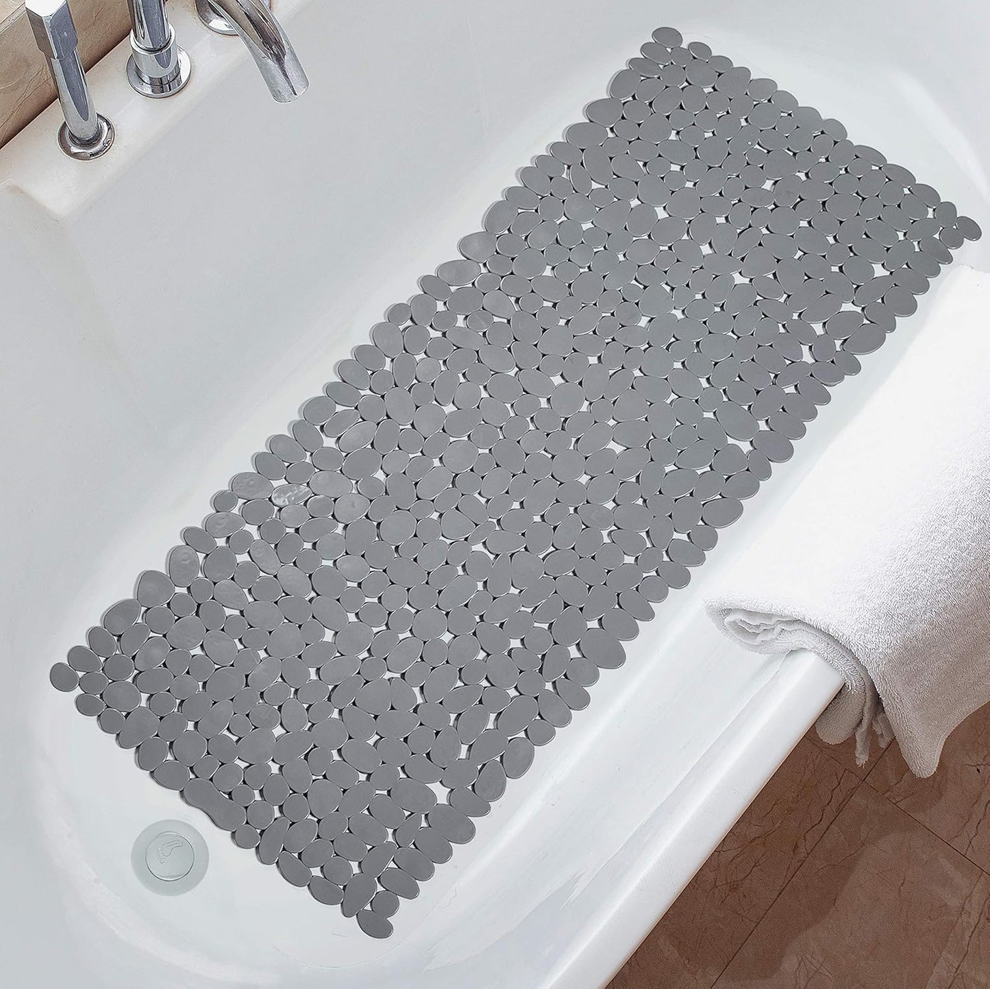 The Southern Atelier – BPA-Free Pebble Bath Mat in Soft Grey – for Serene Spaces - The Southern AtelierSKU_1775909276329_867
