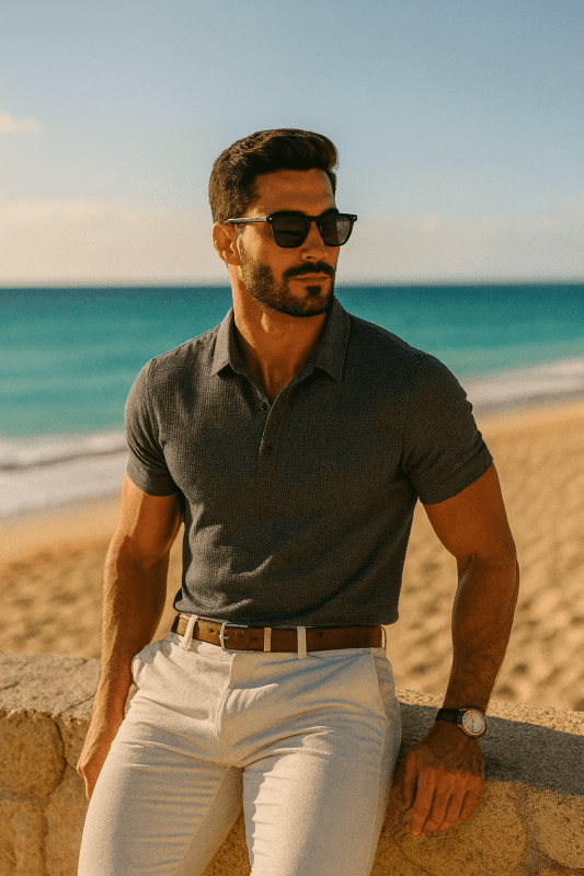 The Southern Atelier - Breathable Polo Shirt with Anti - Wrinkle Finish for Sport and Casual Wear - The Southern AtelierSKU_1778870188402_661