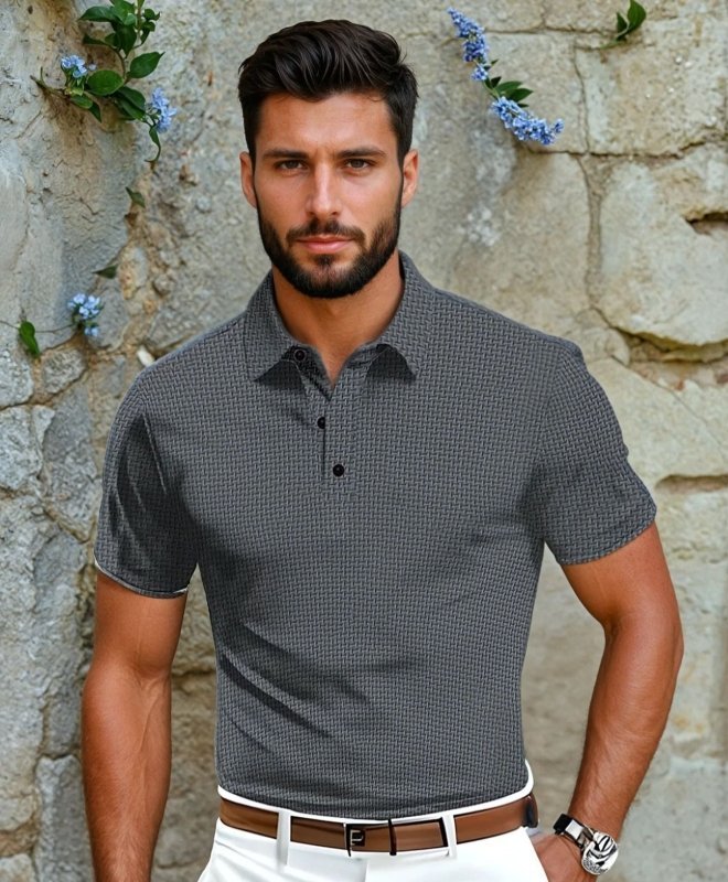 The Southern Atelier - Breathable Polo Shirt with Anti - Wrinkle Finish for Sport and Casual Wear - The Southern AtelierSKU_1778870188402_661