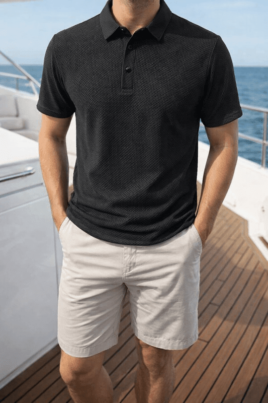 The Southern Atelier - Breathable Polo Shirt with Anti - Wrinkle Finish for Sport and Casual Wear - The Southern AtelierSKU_1778870188402_661