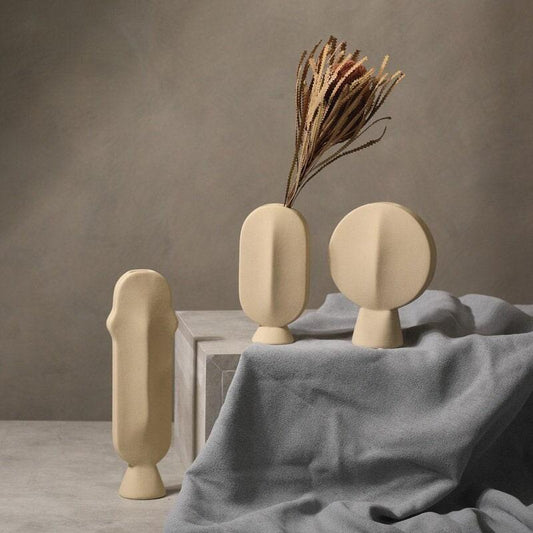 The Southern Atelier – Ceramic Face Vase Decor Set - The Southern AtelierSKU_1757600753723_115