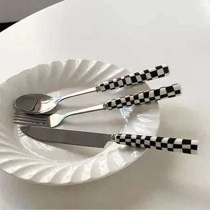 The Southern Atelier - Checkered Cutlery Set - The Southern AtelierSKU_1762349630332_616