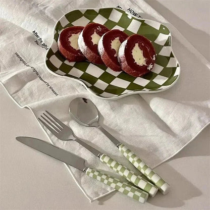 The Southern Atelier - Checkered Cutlery Set - The Southern AtelierSKU_1762349630332_683
