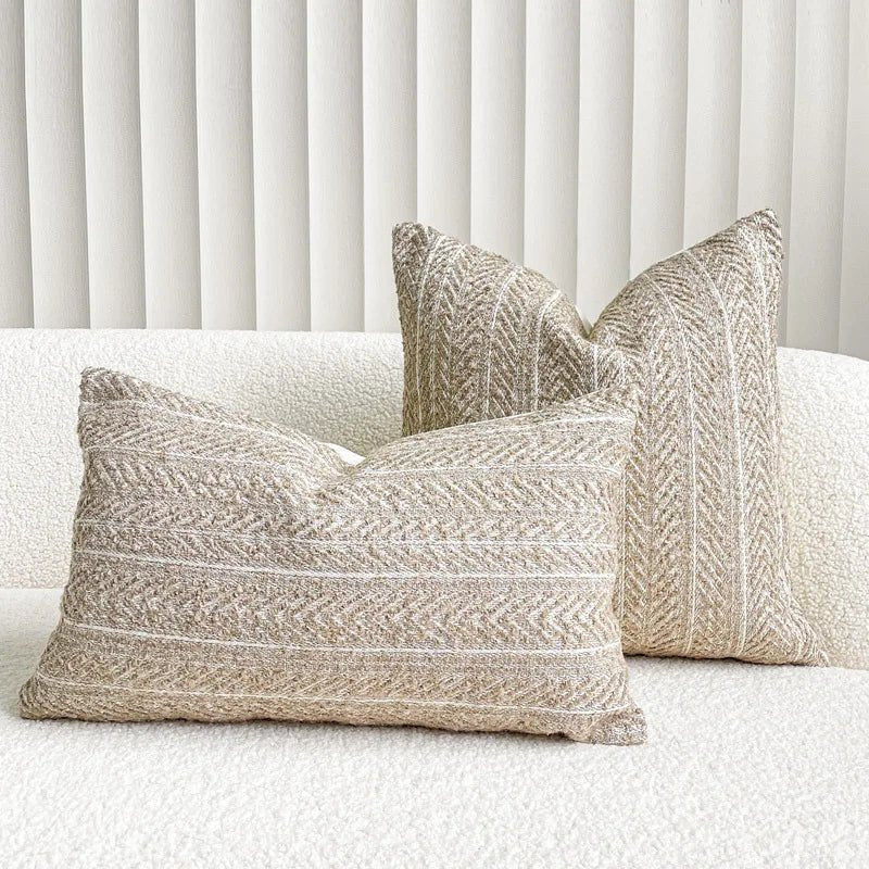 The Southern Atelier – Chic Grey Jacquard Cushion Cover for an Elegant Makeover - The Southern AtelierSKU_1774881498883_919