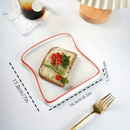 The Southern Atelier – Chic Toast - Shaped Ceramic Plate for Effortless Sophistication - The Southern AtelierSKU_1775450192270_411