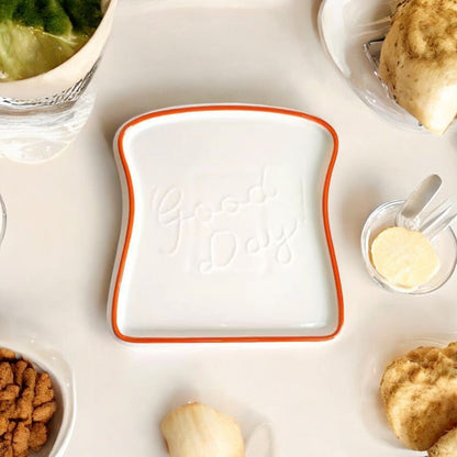 The Southern Atelier – Chic Toast - Shaped Ceramic Plate for Effortless Sophistication - The Southern AtelierSKU_1775450192270_411