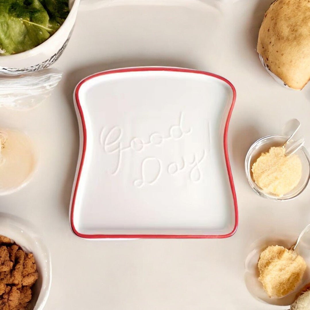 The Southern Atelier – Chic Toast - Shaped Ceramic Plate for Effortless Sophistication - The Southern AtelierSKU_1775450192270_671