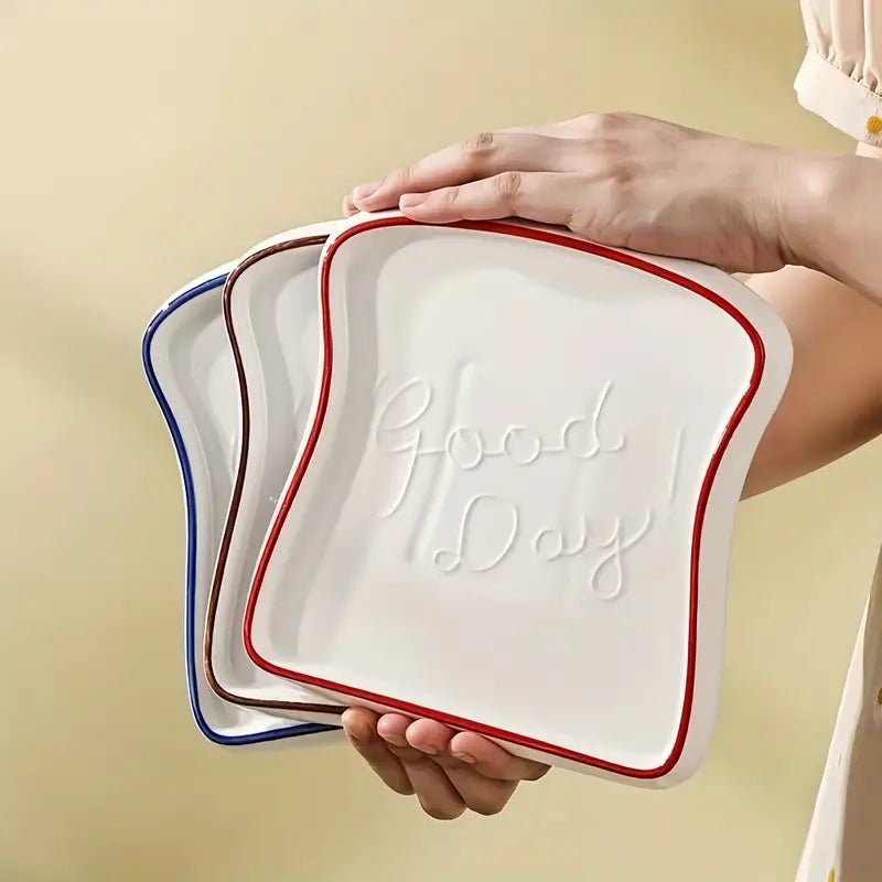 The Southern Atelier – Chic Toast - Shaped Ceramic Plate for Effortless Sophistication - The Southern AtelierSKU_1775450192270_893