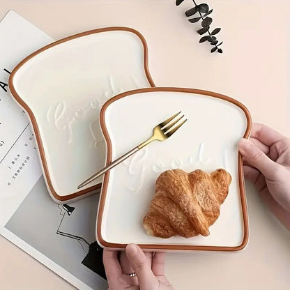 The Southern Atelier – Chic Toast - Shaped Ceramic Plate for Effortless Sophistication - The Southern AtelierSKU_1775450192270_893