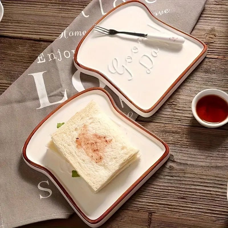 The Southern Atelier – Chic Toast - Shaped Ceramic Plate for Effortless Sophistication - The Southern AtelierSKU_1775450192270_893