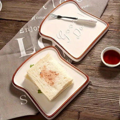 The Southern Atelier – Chic Toast - Shaped Ceramic Plate for Effortless Sophistication - The Southern AtelierSKU_1775450192270_893