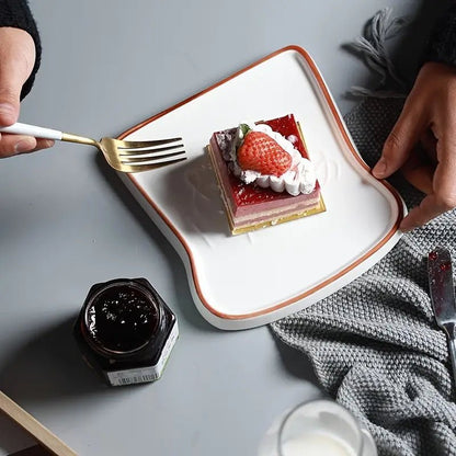 The Southern Atelier – Chic Toast - Shaped Ceramic Plate for Effortless Sophistication - The Southern AtelierSKU_1775450192270_893