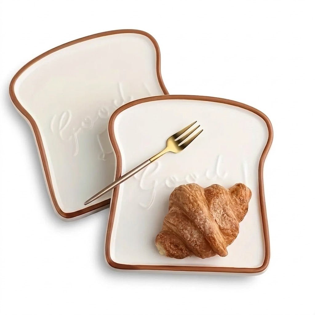 The Southern Atelier – Chic Toast - Shaped Ceramic Plate for Effortless Sophistication - The Southern AtelierSKU_1775450192270_893