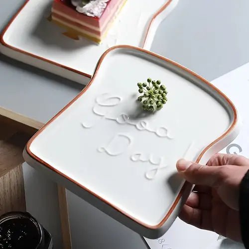 The Southern Atelier – Chic Toast - Shaped Ceramic Plate for Effortless Sophistication - The Southern AtelierSKU_1775450192270_893