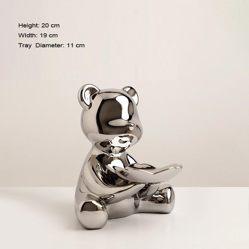The Southern Atelier – Chrome Bear Key Holder Decor - The Southern AtelierSKU_1757776096947_591
