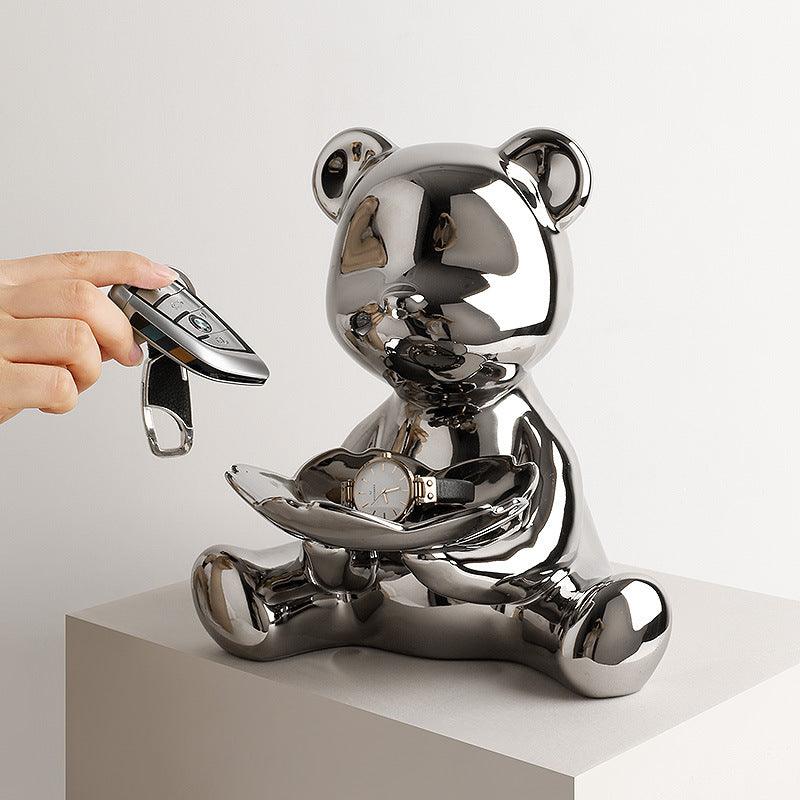 The Southern Atelier – Chrome Bear Key Holder Decor - The Southern AtelierSKU_1757776096947_645