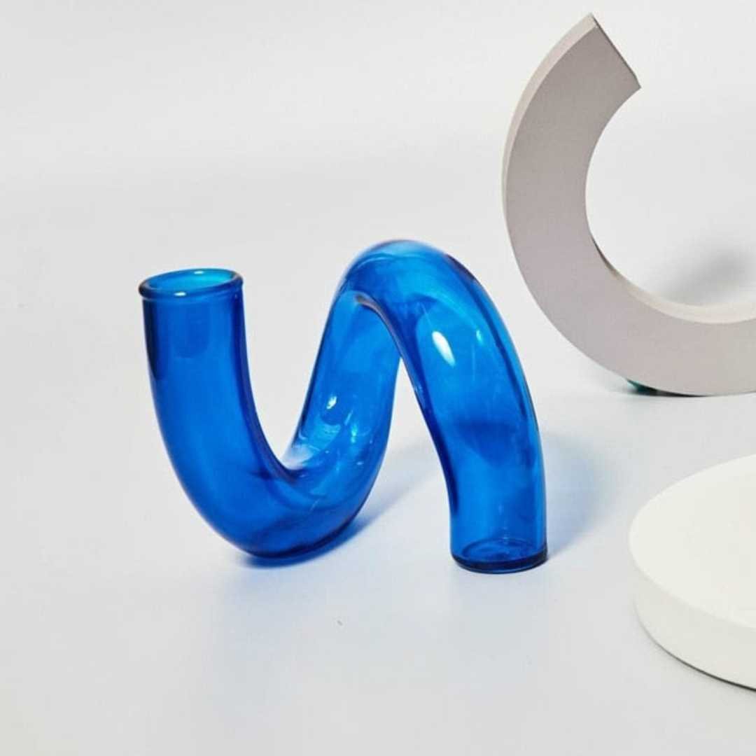 The Southern Atelier – Cobalt Glass Candle Holders - The Southern AtelierSKU_1755802945533_624