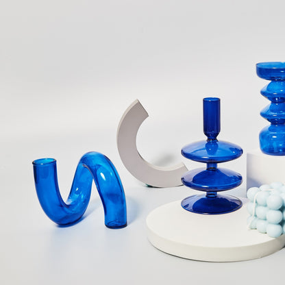 The Southern Atelier – Cobalt Glass Candle Holders - The Southern AtelierSKU_1755802945533_935