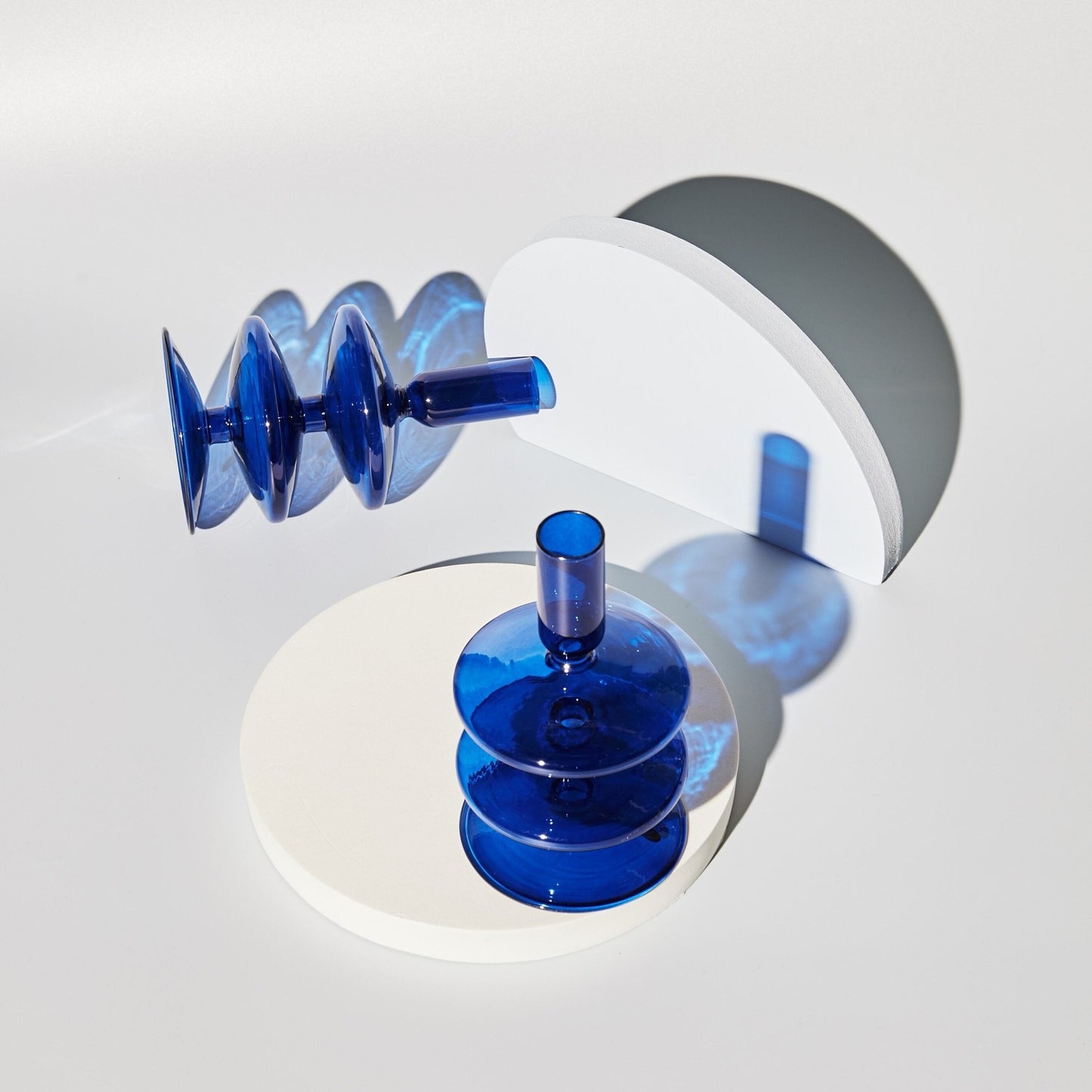 The Southern Atelier – Cobalt Glass Candle Holders - The Southern AtelierSKU_1755802945533_935