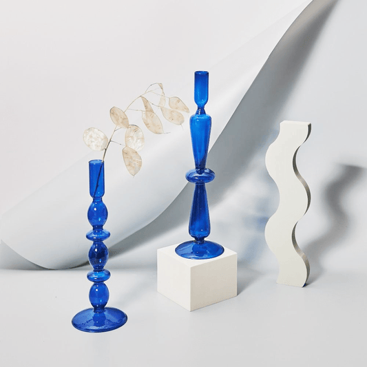 The Southern Atelier – Cobalt Glass Candle Holders - The Southern AtelierSKU_1755802945533_935