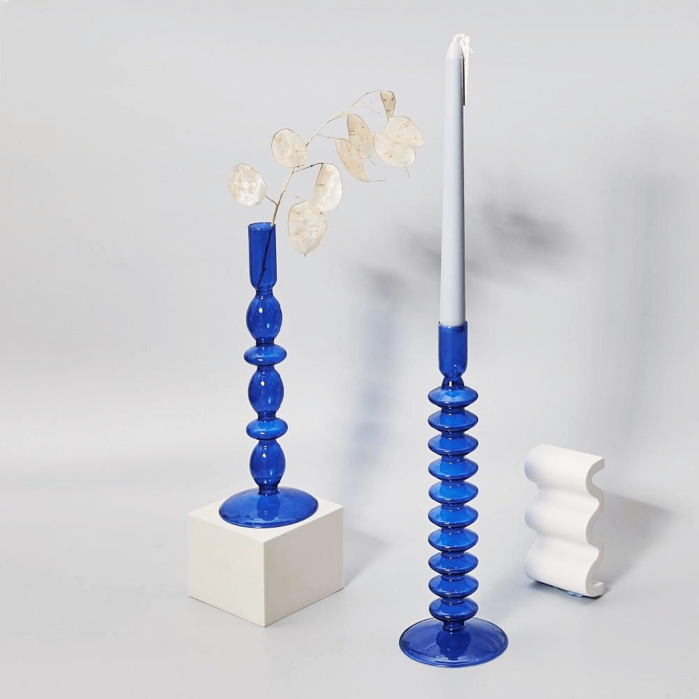 The Southern Atelier – Cobalt Glass Candle Holders - The Southern AtelierSKU_1755802945533_935