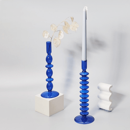 The Southern Atelier – Cobalt Glass Candle Holders - The Southern AtelierSKU_1755802945533_935