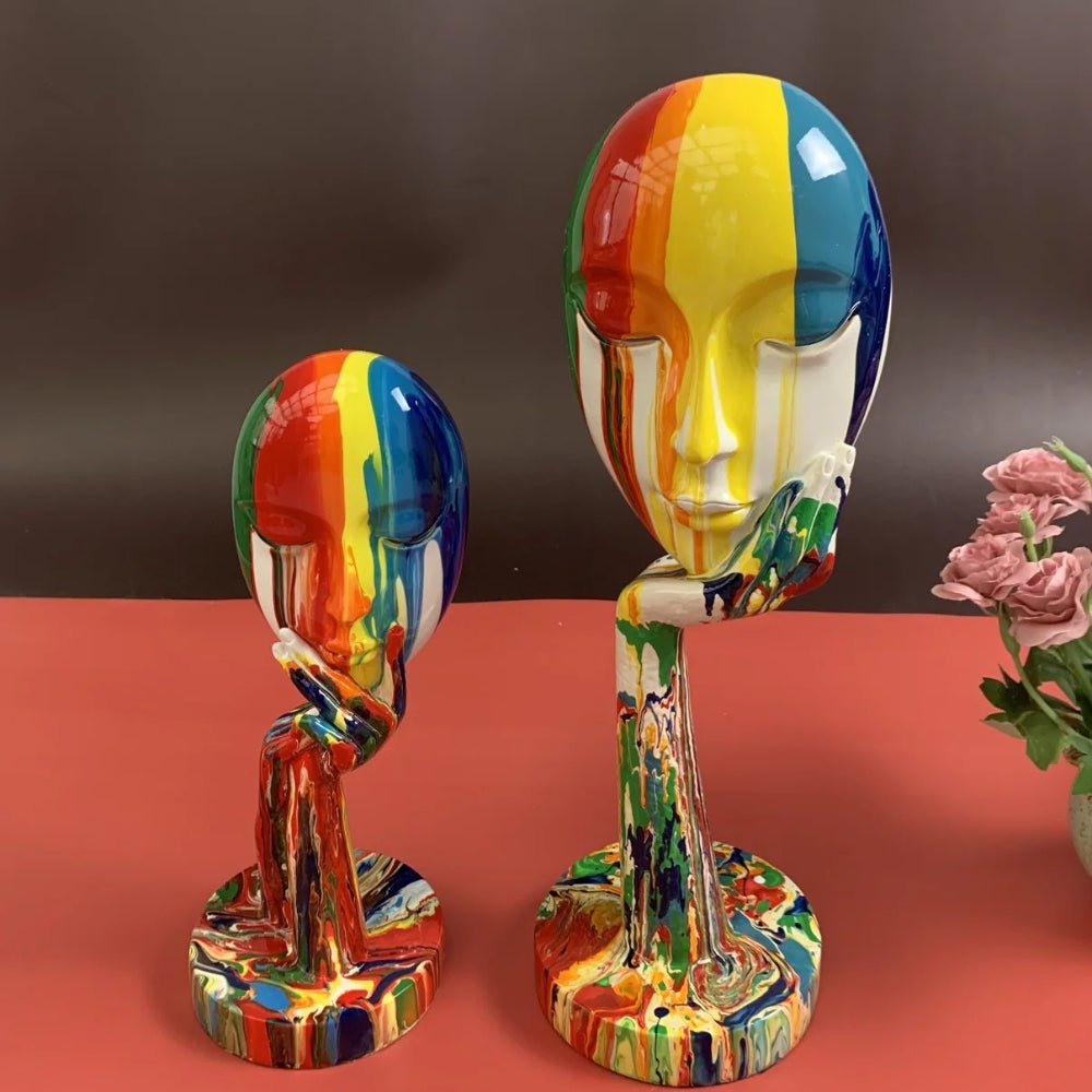 The Southern Atelier – Colourful Female Thinker Sculpture - The Southern AtelierSKU_1755202312189_329