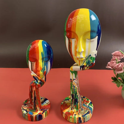The Southern Atelier – Colourful Female Thinker Sculpture - The Southern AtelierSKU_1755202312189_329