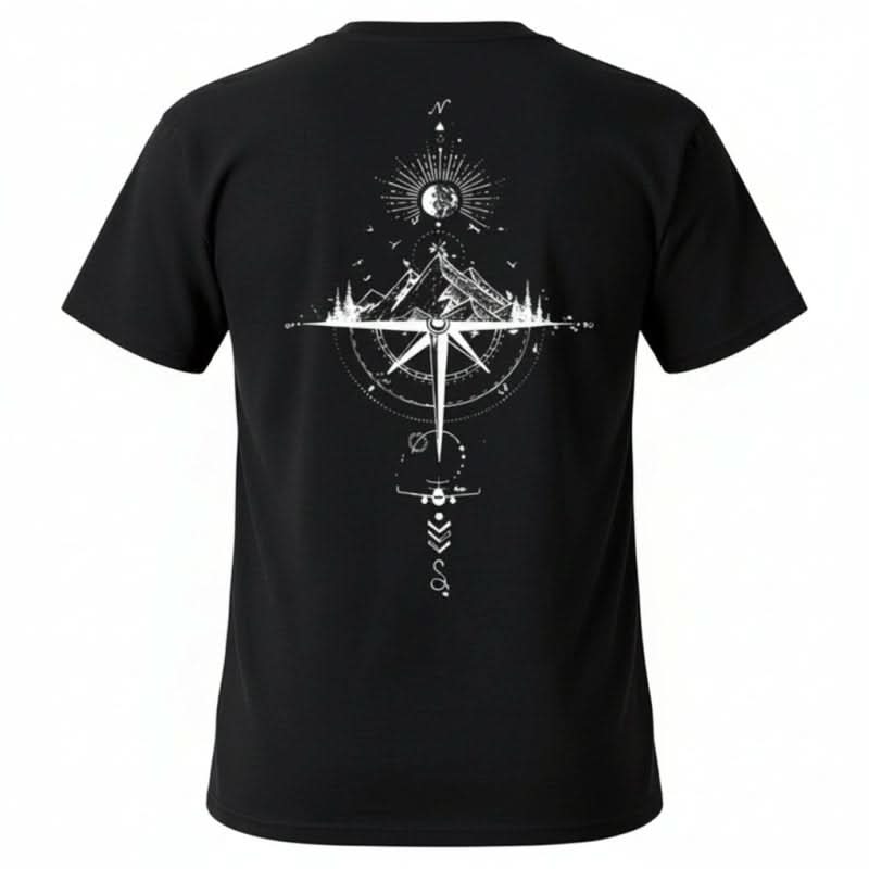 The Southern Atelier - Compass Graphic T-Shirt in Soft Breathable Poly Blend for Everyday Wear - The Southern AtelierSKU_1784316897203_600