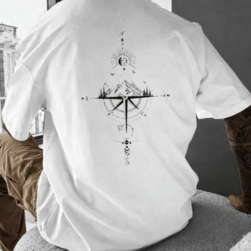 The Southern Atelier - Compass Graphic T-Shirt in Soft Breathable Poly Blend for Everyday Wear - The Southern AtelierSKU_1784316897203_692