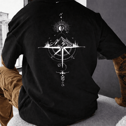 The Southern Atelier - Compass Graphic T-Shirt in Soft Breathable Poly Blend for Everyday Wear - The Southern AtelierSKU_1784316897203_692