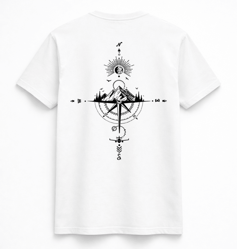 The Southern Atelier - Compass Graphic T-Shirt in Soft Breathable Poly Blend for Everyday Wear - The Southern AtelierSKU_1784316897203_692