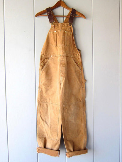 The Southern Atelier - Cotton Canvas Bib Overalls with Adjustable Straps and Reinforced Knees for Work - The Southern AtelierSKU_1786566298970_608