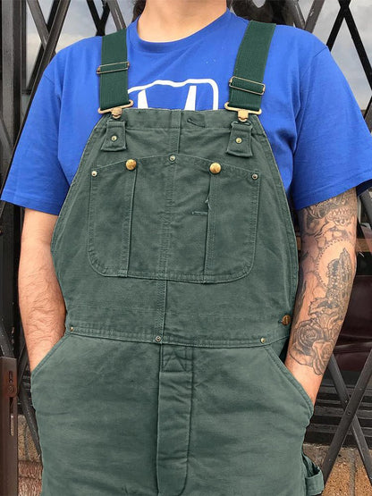 The Southern Atelier - Cotton Canvas Bib Overalls with Adjustable Straps and Reinforced Knees for Work - The Southern AtelierSKU_1786566298970_608
