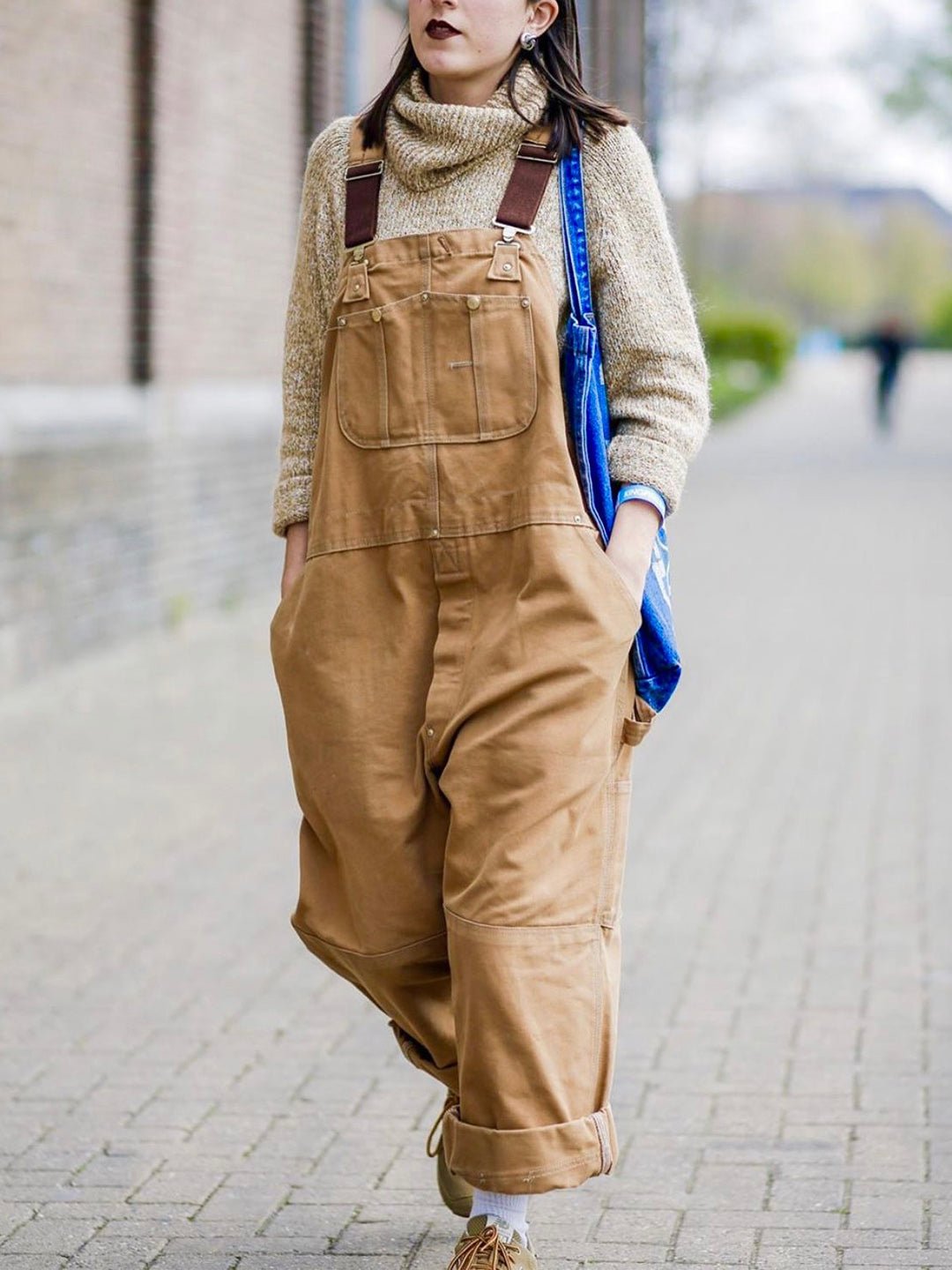 The Southern Atelier - Cotton Canvas Bib Overalls with Adjustable Straps and Reinforced Knees for Work - The Southern AtelierSKU_1786566298970_608