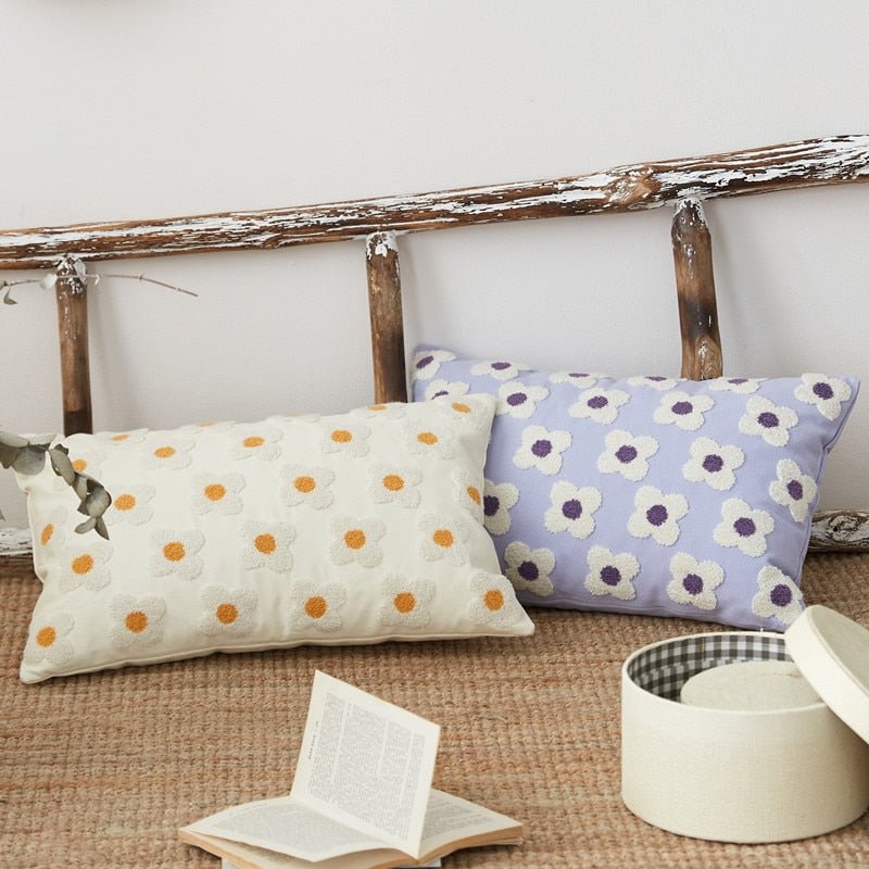 The Southern Atelier – Daisy Embroidered Cushion Cover - The Southern AtelierSKU_1755802933308_374