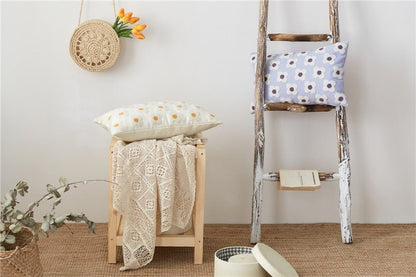 The Southern Atelier – Daisy Embroidered Cushion Cover - The Southern AtelierSKU_1755802933308_374