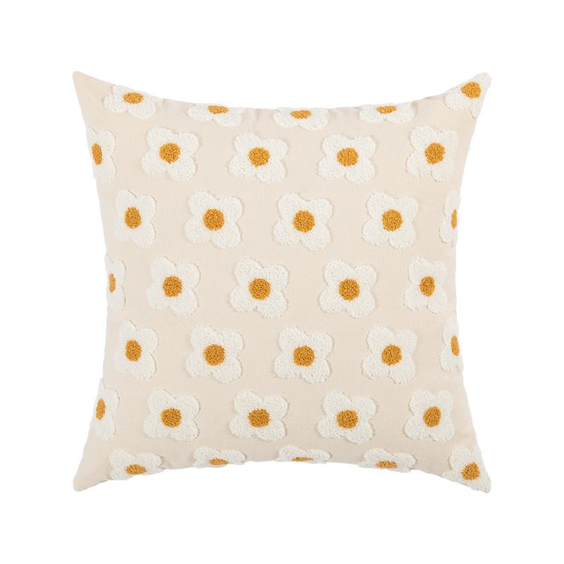 The Southern Atelier – Daisy Embroidered Cushion Cover - The Southern AtelierSKU_1755802933308_574