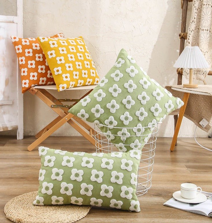 The Southern Atelier – Daisy Embroidered Cushion Cover - The Southern AtelierSKU_1755802933308_676