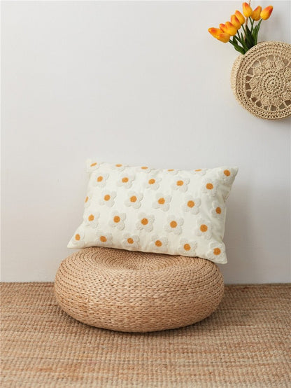 The Southern Atelier – Daisy Embroidered Cushion Cover - The Southern AtelierSKU_1755802933308_676