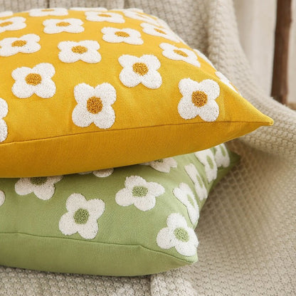 The Southern Atelier – Daisy Embroidered Cushion Cover - The Southern AtelierSKU_1755802933308_676