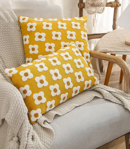 The Southern Atelier – Daisy Embroidered Cushion Cover - The Southern AtelierSKU_1755802933308_676