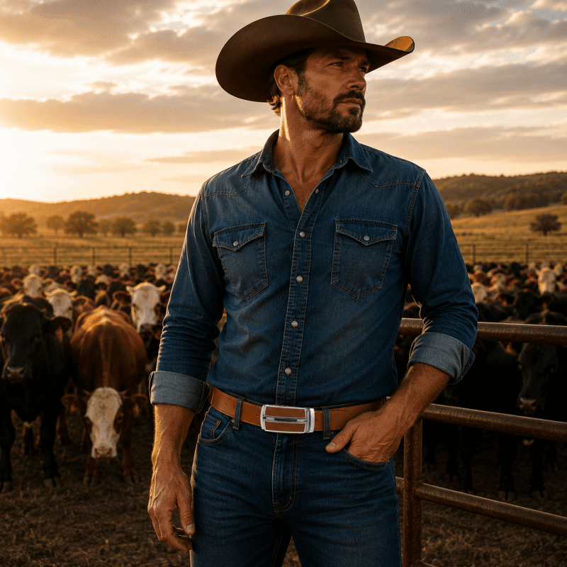 The Southern Atelier - Dapper Genuine Leather Belt with Water-Resistant, Scratch-Resistant Finish - The Southern AtelierSKU_1784316907328_616