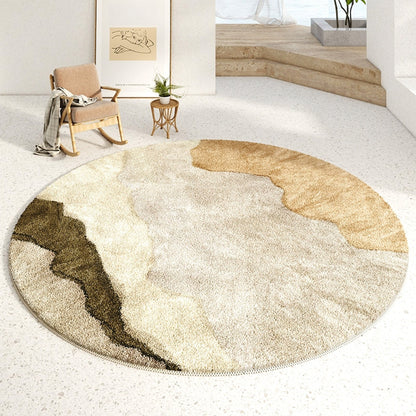 The Southern Atelier – Earthy Toned Round Rug for Contemporary Elegance - The Southern AtelierSKU_1775909440170_7