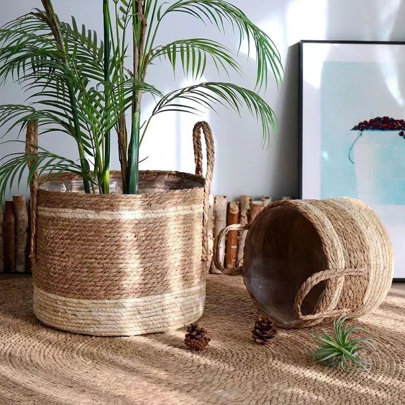The Southern Atelier – Eco - Friendly Wicker Planter Basket with Durable Handwoven Design - The Southern AtelierSKU_1758272581650_928